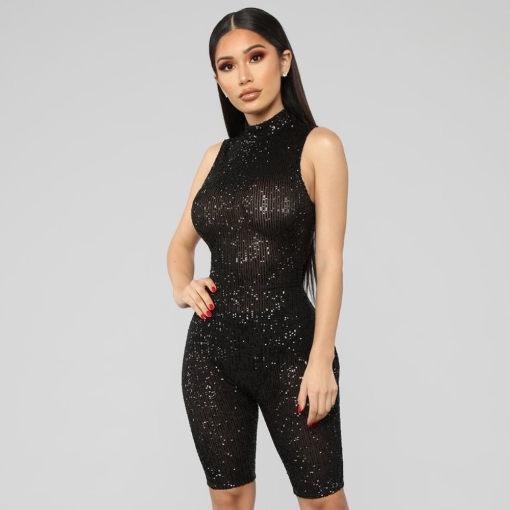 Fashion Nova | Speed of Light Sequin Romper